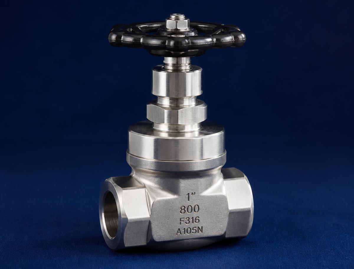 Forged steel gate valve with socket weld ends